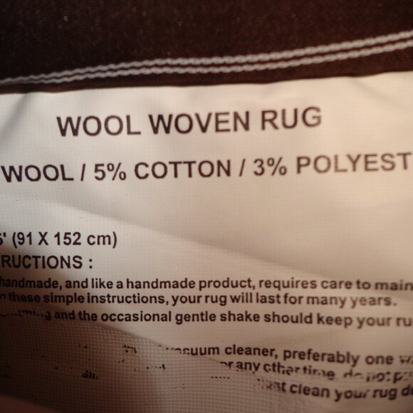 NWT Dash & Albert Malta Navy Woven Wool Rug (Annie Selke Company) Handmade - Picture 8 of 16